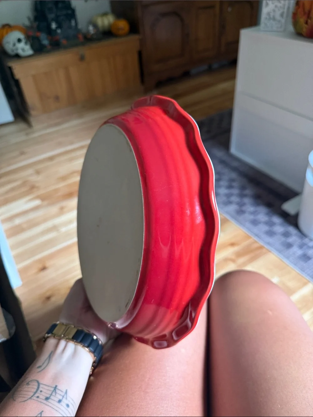 Red and White Pie Plate